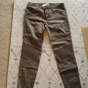 Zara denim moto jeans